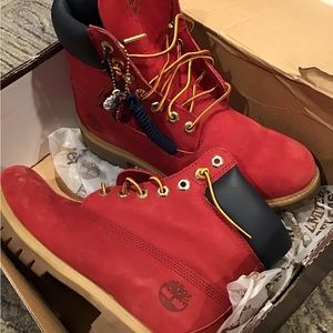 Timberland Limited Release Patriot Red Boots Size 8M 2016